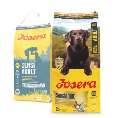 Josera Sensi Adult - Ração super premium - Cães Ativos com Sensibilidades - Pato e Salmão - 12,5 Kg - opção de pack econômico Josera Sensi Adult - Ração super premium - Cães Ativos com Sensibilidades - Pato e Salmão - 12,5 Kg - opção de pack econômico