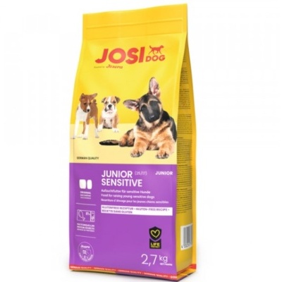 JosiDog Junior Sensitive - Ração para Cão Puppy com Sensibilidades - 2,7 kg - opção de packs econômicos