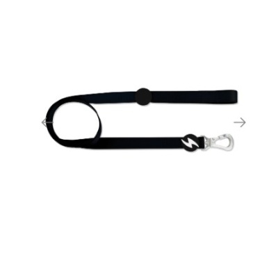 Dashi Solid Black Leash - trela - vários tamanhos
