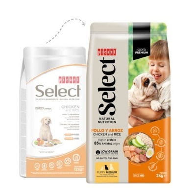 Picart Select Premium Puppy Medium - Frango e Arroz - 3 kg -opção de pack econômico
