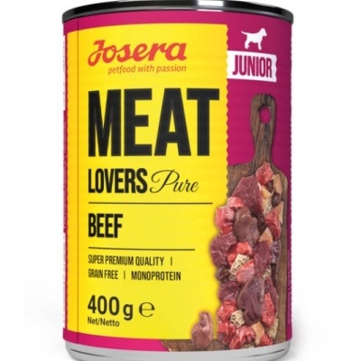 Josera Meat Lovers - Alimento húmido com Carne 100% de Vaca para filhotes  - pack 6 Josera Meat Lovers - Alimento húmido com Carne 100% de Vaca para filhotes  - pack 6