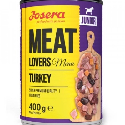 Josera Meat Lovers - Alimento húmido de Frango, Peru e Salmão para Cachorros - pack 6 unids.