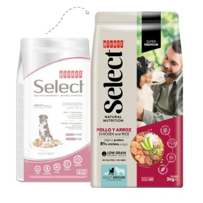Picart Select Cão Medium Adulto Premium- Frango e Arroz - 3 kg - opção de pack econômico Picart Select Cão Medium Adulto Premium- Frango e Arroz - 3 kg - opção de pack econômico