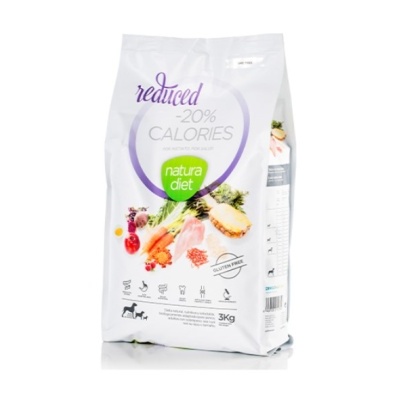 NATURA DIET REDUCED -20% CALORIES  - 3 KG - perda de peso - Pack economia