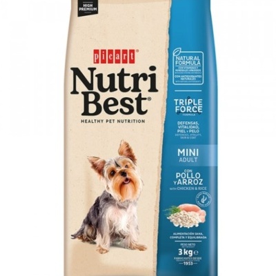 Picart Nutribest High Premium Cão Mini Adulto - Frango e Arroz - 3 kg - pack econômico disponível