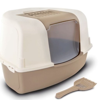 WC P/ GATO DE CANTO FECHADO "ARIEL" C/ PÁ - 58x47x38 CM