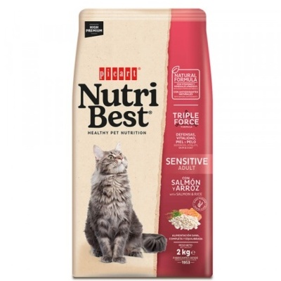 Picart Nutribest Gato Sensitive - Salmão e Arroz - opção de pack econômico