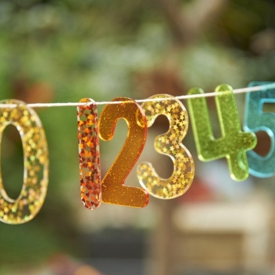 Números Glitter Arco-Íris | TickiT