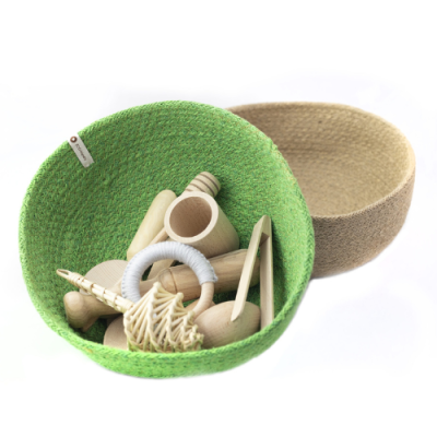 Cesto redondo de juta artesanal | The Dida