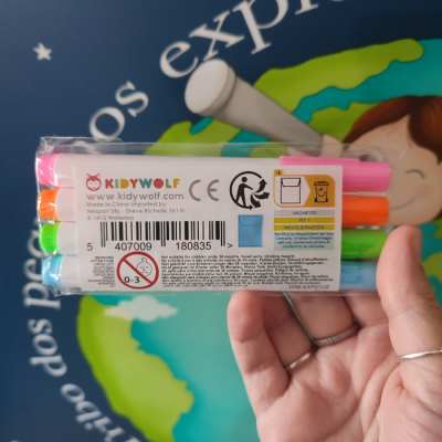 Marcadores laváveis: fluorescentes | KidyWolf