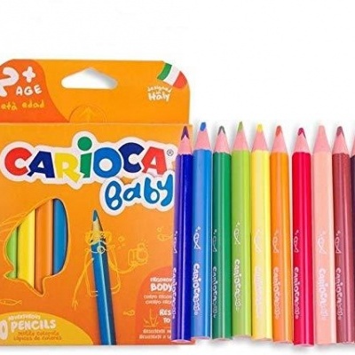Caixa de 10 Lápis de Cor curtos Baby | Carioca