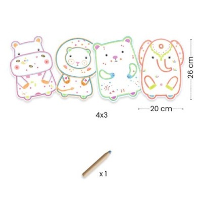 Animais Selvagens: jogo de colorir | Djeco