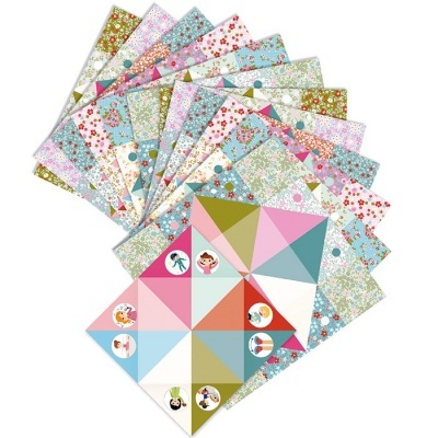 Origami com Autocolantes: Quantos Queres Flores | Djeco