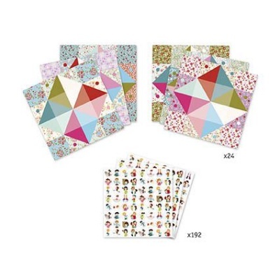 Origami com Autocolantes: Quantos Queres Flores | Djeco