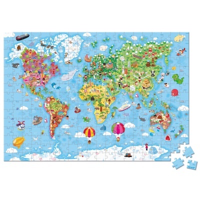 Puzzle: Atlas Mundial [300 peças] | Janod