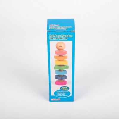 Rainbow Wooden Shape Twister | Tickit