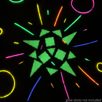 Glow in the Dark [16 peças] | Magna-Tiles
