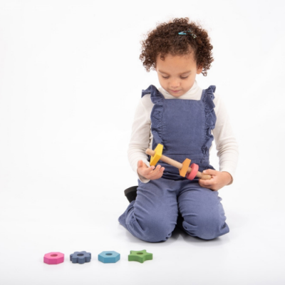 Rainbow Wooden Shape Twister | Tickit