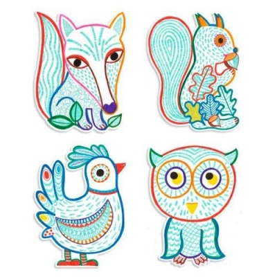 Animais da Floresta: jogo de colorir | Djeco