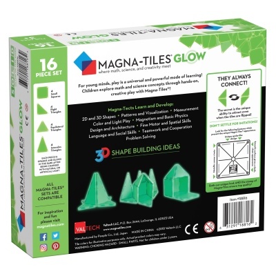 Glow in the Dark [16 peças] | Magna-Tiles