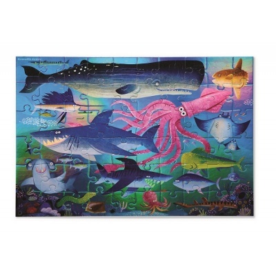 Puzzle brilhante Shimmering Shark [60 peças] | Crocodile Creek