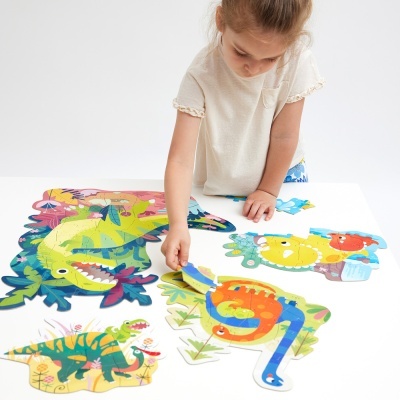 Puzzles Progressivos: Hands at Play Dinosaurs | Banana Panda