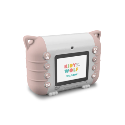 Máquina Fotográfica com impressão: Rosa | KidyWolf