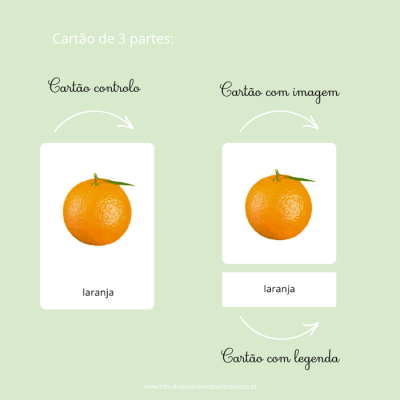 Cartões de 3 partes: Frutas