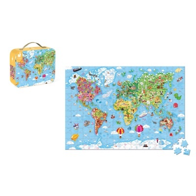 Puzzle: Atlas Mundial [300 peças] | Janod