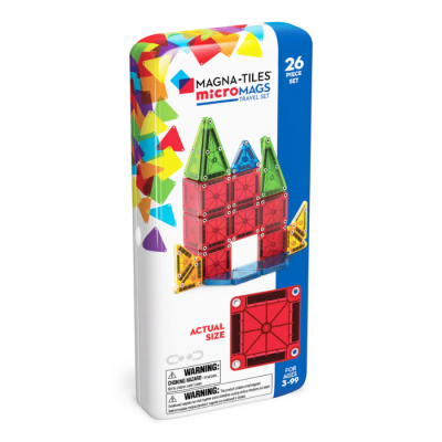 MicroMAGS Travel Set [26 peças] | Magna-Tiles