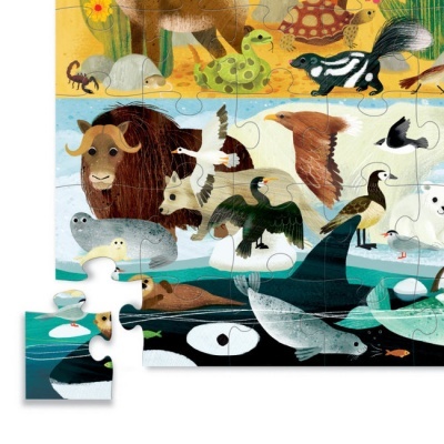 Puzzle Em Cima e em Baixo: Calor & Frio [48 peças] | Crocodile Creek