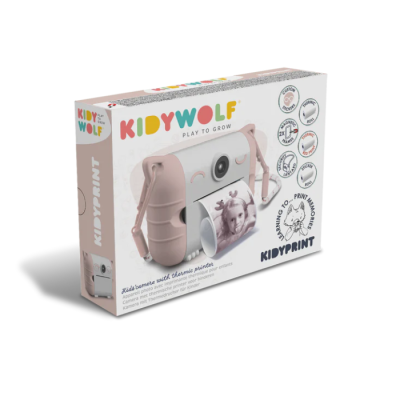 Máquina Fotográfica com impressão: Rosa | KidyWolf