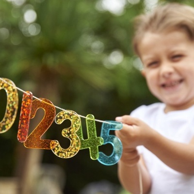 Números Glitter Arco-Íris | TickiT