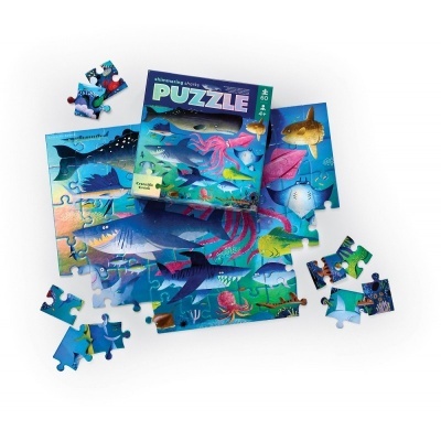 Puzzle brilhante Shimmering Shark [60 peças] | Crocodile Creek
