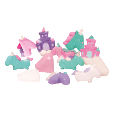 Plasticina Perfumada: Trio Unicórnios e Arco-Íris | Tutti Frutti
