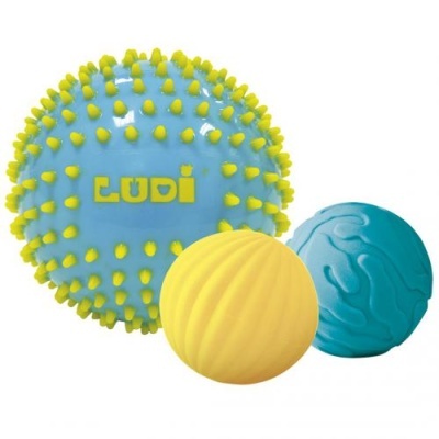 Conjunto de 3 Bolas Sensoriais: Azul | LUDI