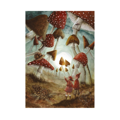 Bijdehansje - Postal "Red Hat Wonderland"