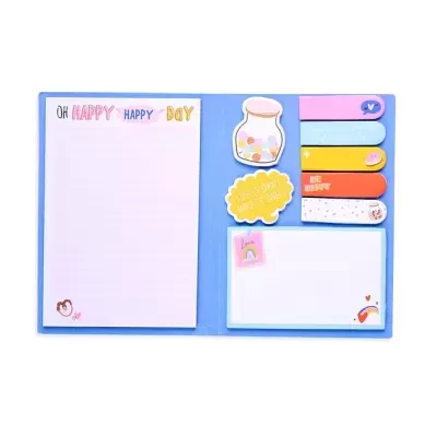 Side Notes Sticky Tab Note Pad - Happy Day | Ooly
