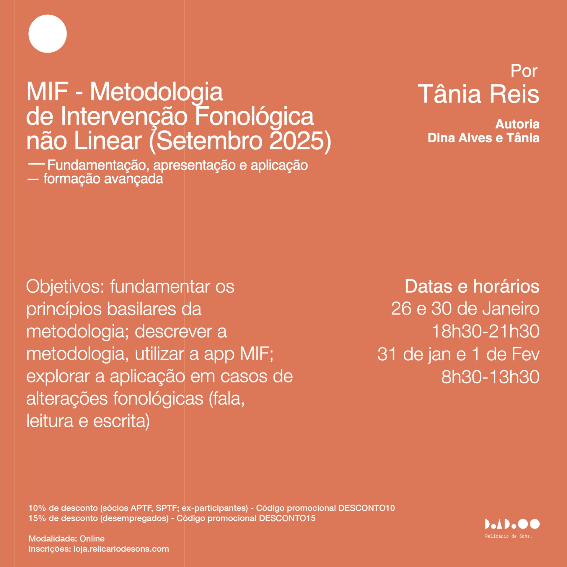 MIF - Metodologia de Intervenção Fonológica não linear (Janeiro 2026) MIF - Metodologia de Intervenção Fonológica não linear (Janeiro 2026)