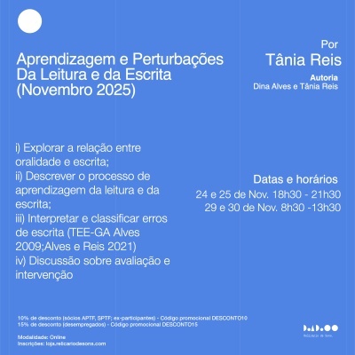 Aprendizagem e Perturbações da Leitura e da Escrita (Novembro 2025)
