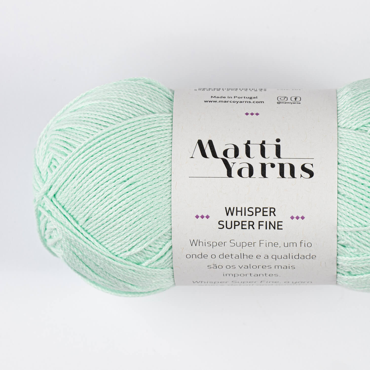 Whisper Super Fine | Matti Yarns | 8014 Verde-Água