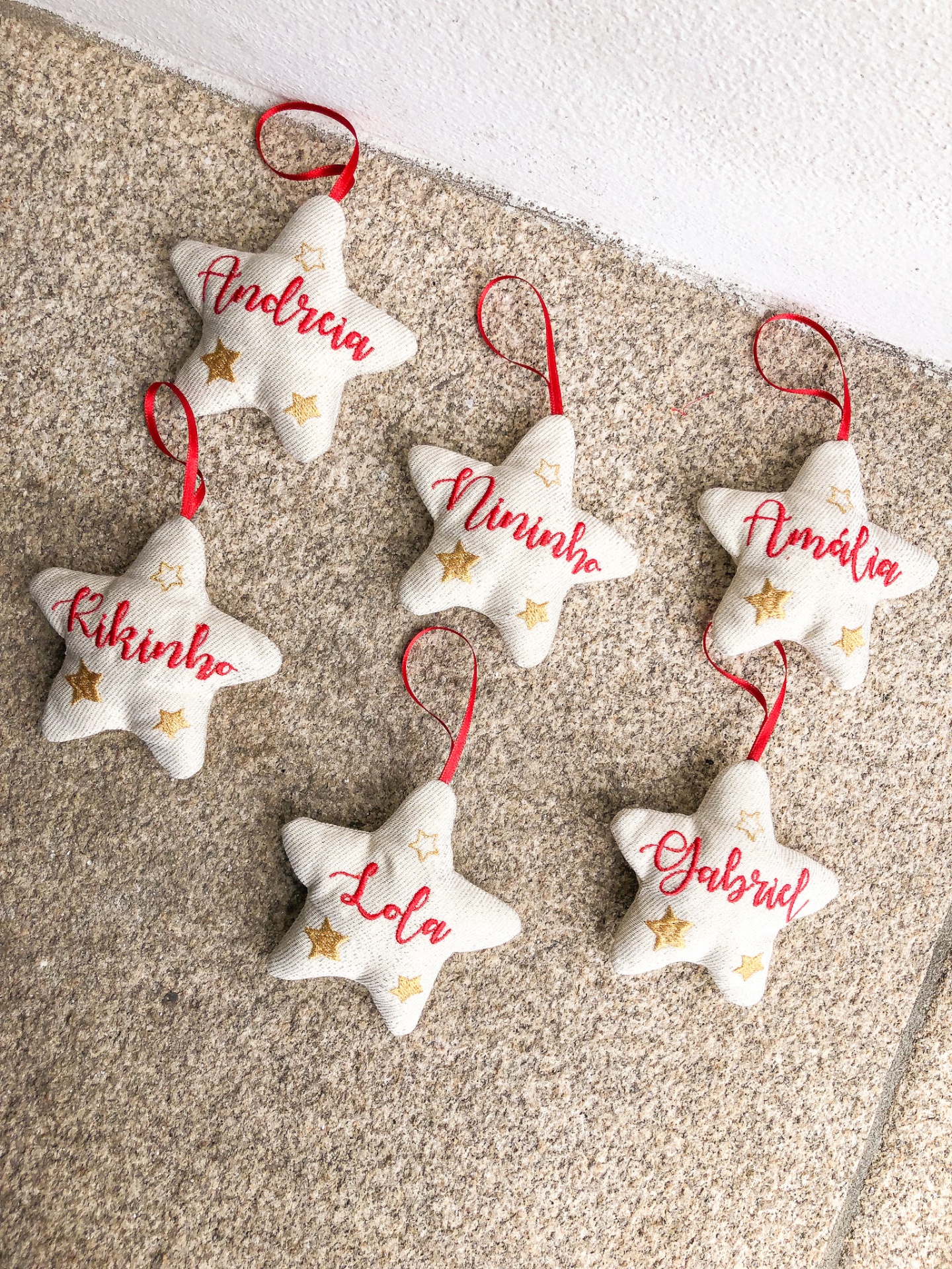 Estrelas de Natal | Nomes Natalícios | Pack de 6