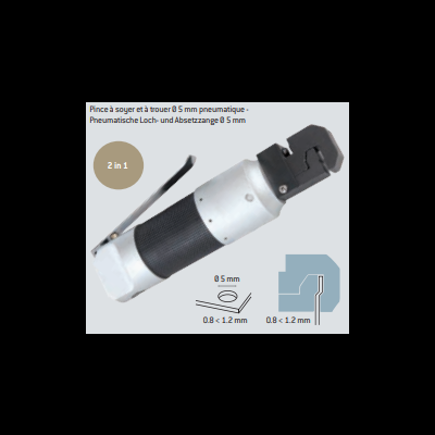 FERRAMENTA DE FLANGE PNEUMÁTICA (0,80/26 mm) E FERRAMENTA DE PERFURAÇÃO (Ø8 mm)