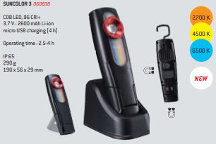 Lâmpada LED portátil SUNCOLOR 3