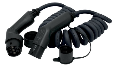 CABO DE CARREGAMENTO EV T2/T2 ESPIRAL 5m - 32A 1ph 7,2kW