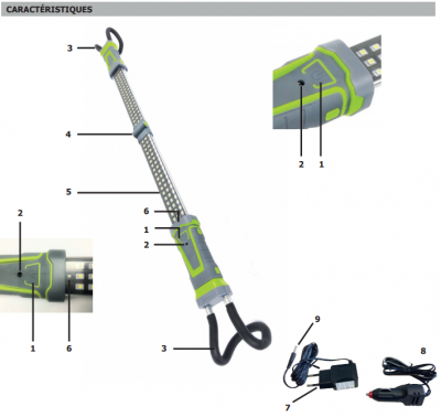 LÂMPADA LED 1000 LUMENS RECARREGÁVEL