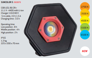 Lâmpada LED portátil SUNCOLOR 5