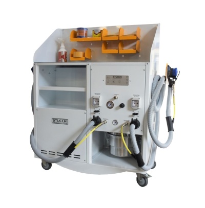 Bancada de aspiração móvel de aspiração c/rodas 2 postos