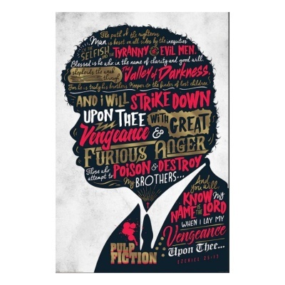 Poster Pulp Fiction - Ezekiel 25:17