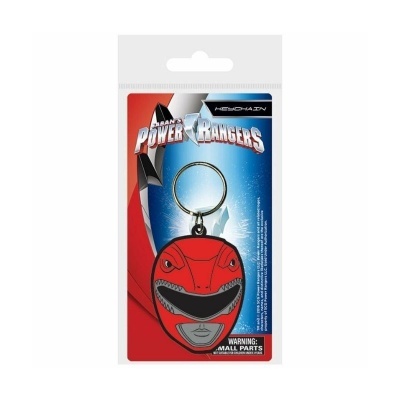 Power Rangers Rubber Keychain Red Ranger Helmet